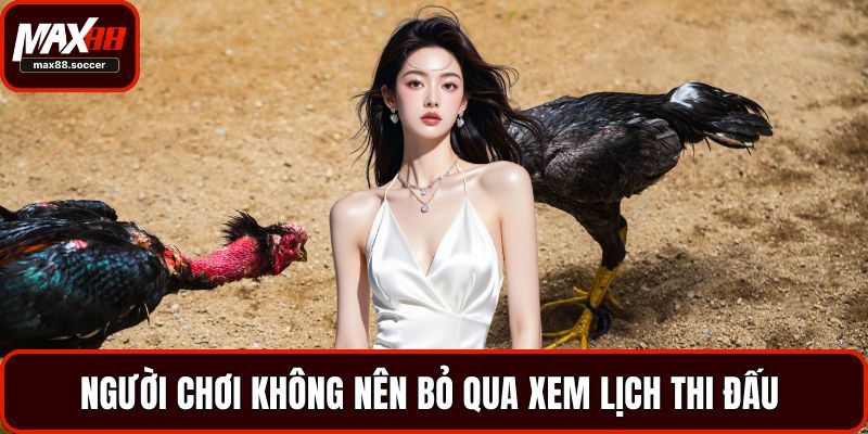Người chơi không nên bỏ qua xem lịch thi đấu
